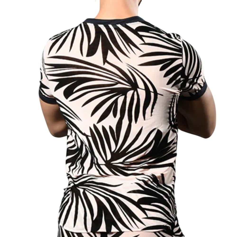 Andrew Christian Palmero Sheer V-Neck Tee Medium - Picture 9 of 9